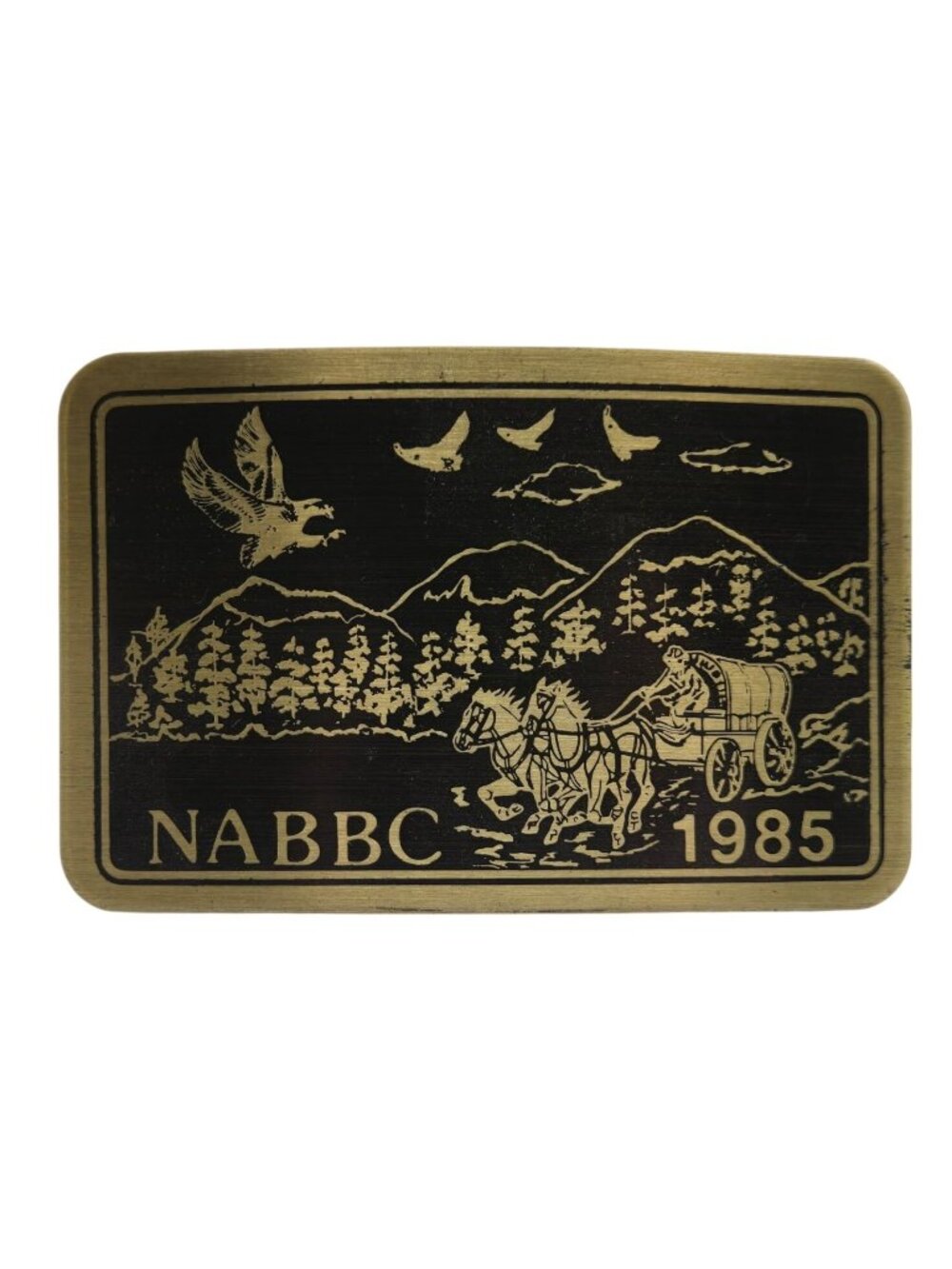 Vintage NABBC Belt Buckle 1985 National Association of Collectors Horse Western